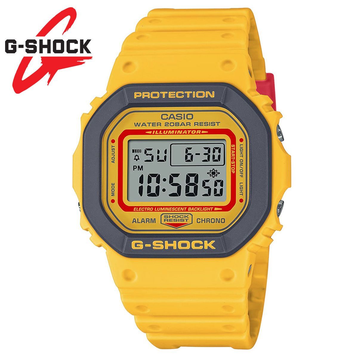 カシオ ジーショック ジェイソン イエロー スピードモデル DW-5610Y-9 CASIO Gshock スクエア デジタル ビビッドカラー 限定カラー 四角 黄色 ウレタン ボーイズサイズ ユニセックスモデル DW5600シリーズ ジェイソンカラー