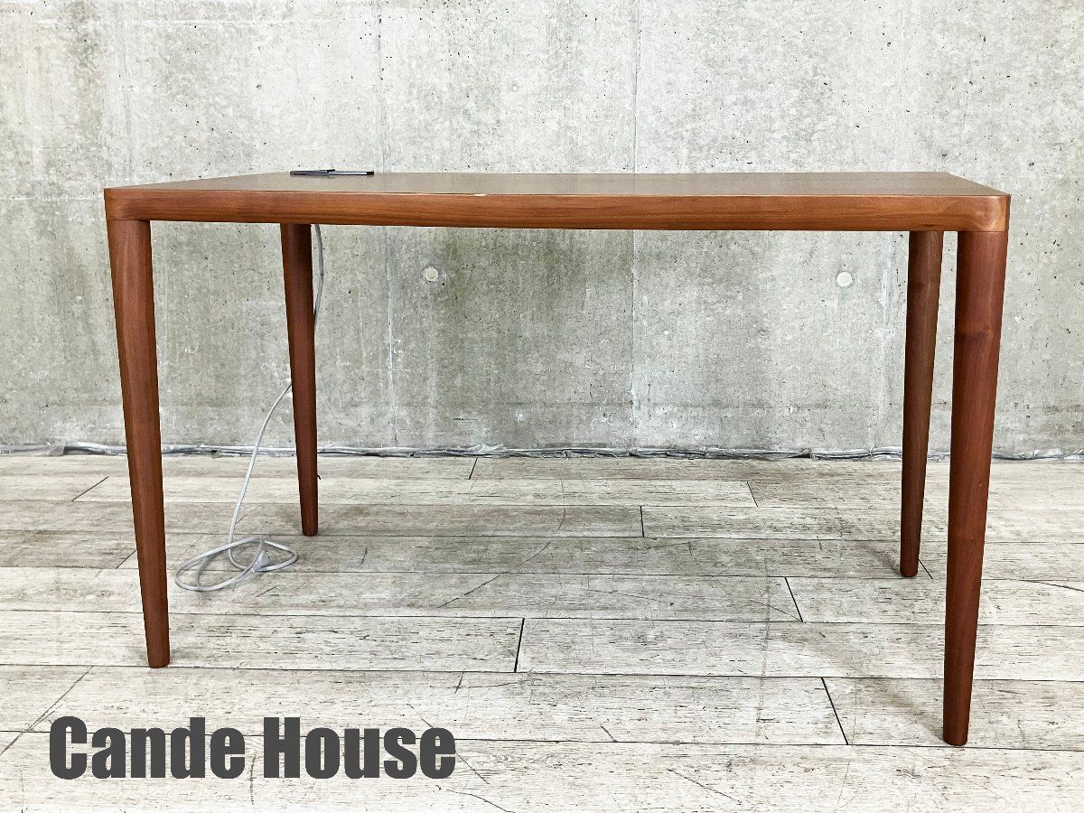 Cande House | カンディ ハウス CLハイテーブル コンセント付属 ミーティングテーブル|ダイニングテーブル ウォールナット 北欧