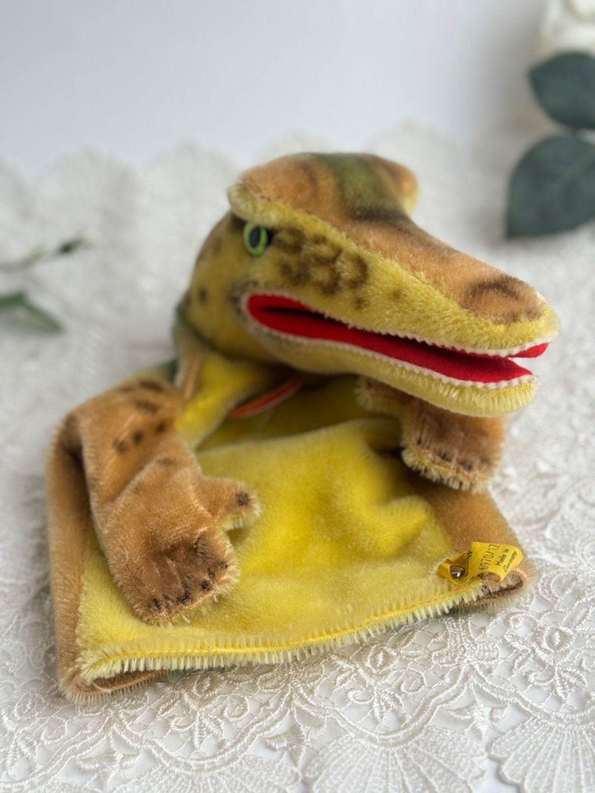 Steiff - シュタイフ★Hand-Crocodile Gaty★クロコダイルのハンドパペット 送料無料☆シュタイフ☆Hand-Crocodile Gaty 17cm オールID's完