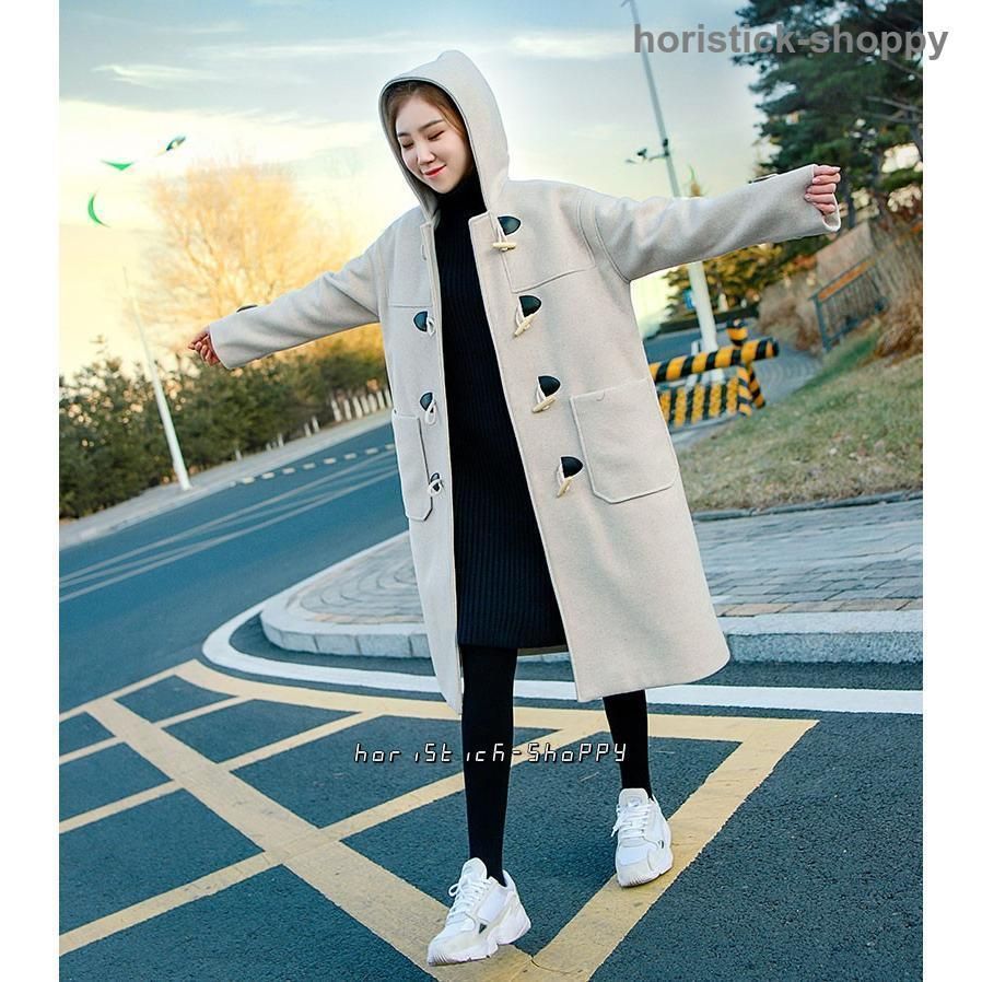 【美品】ニューヨーカー　ロングダッフルコート 裏地チェック 大きいサイズ 4L ダッフルコート 4L 美品】ニューヨーカー ロングダッフルコート 裏地