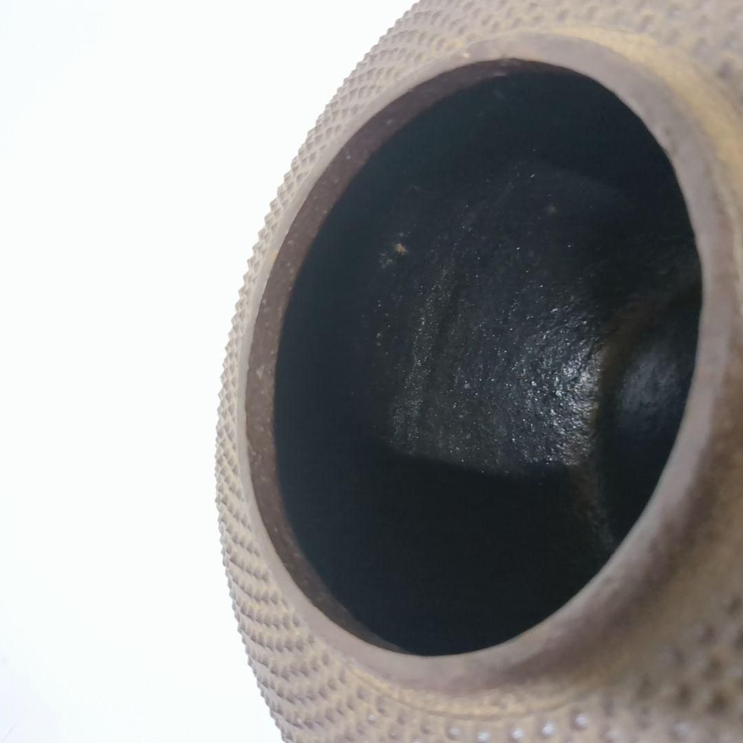 釜師 金森紹栄 茶釜 総霰平丸 丸霰 地紋 釜 鉄瓶 南鐐 茶道具