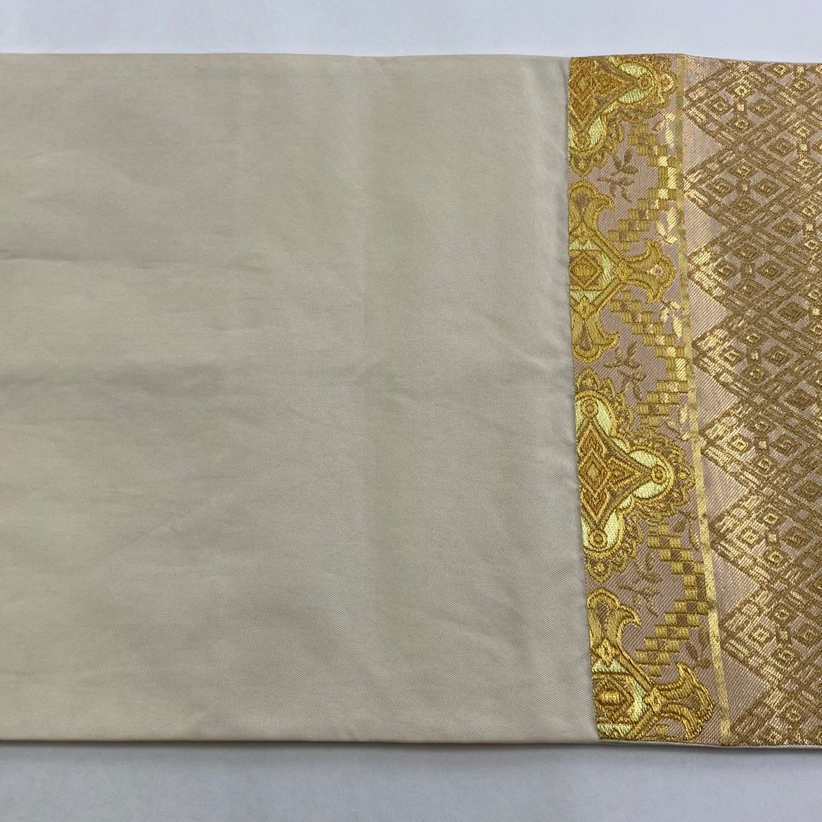 専用帯2536 ●川島織物謹製 高級 正絹 六通 袋帯 華文 花文 本袋帯 京都 西陣 川島織物 高級 正絹 金糸 紫 藤納戸色 華文 鳥