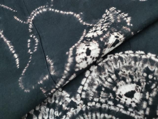 平和屋着物∴夏物 訪問着 浴衣 絞り 鯉の滝登り 青海波 綿