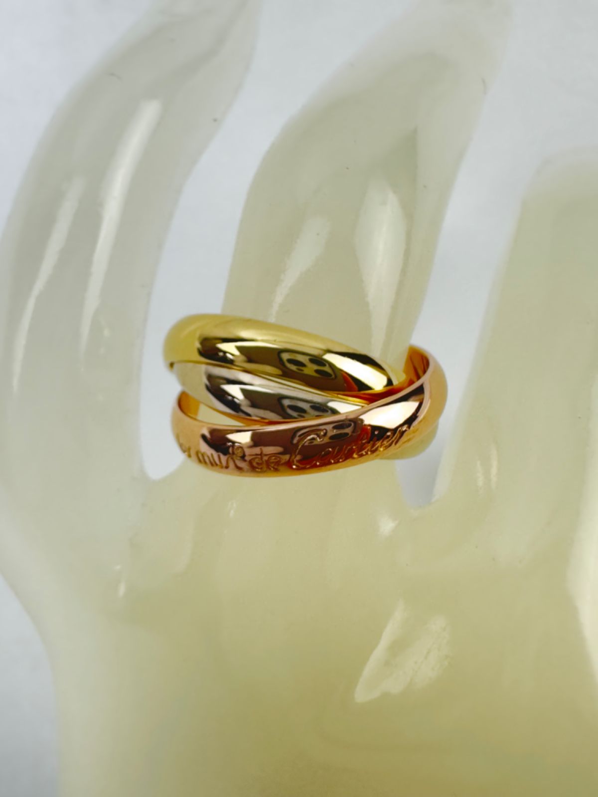 カルティエ　3連 トリニティリング 750YG/WG/PG 　K18 49号 Cartier 【カルティエ】トリニティリング 3連リング 750（K18