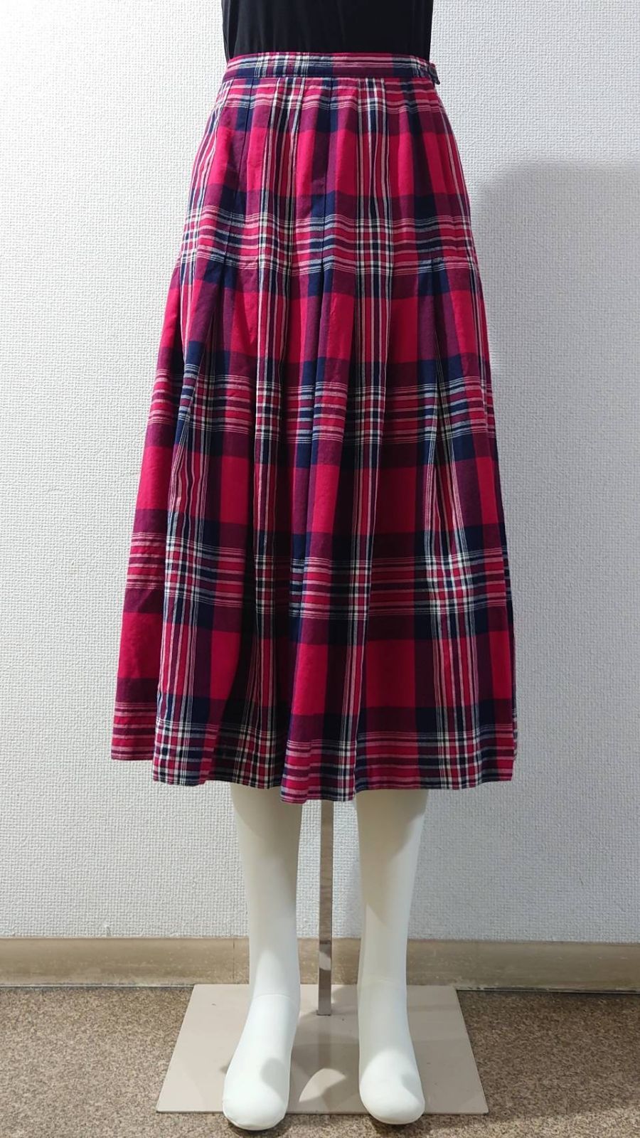 50-60’s PENDLETON VIRGIN WOOL” タータンチェック フ スカート M相当 TALONジップ