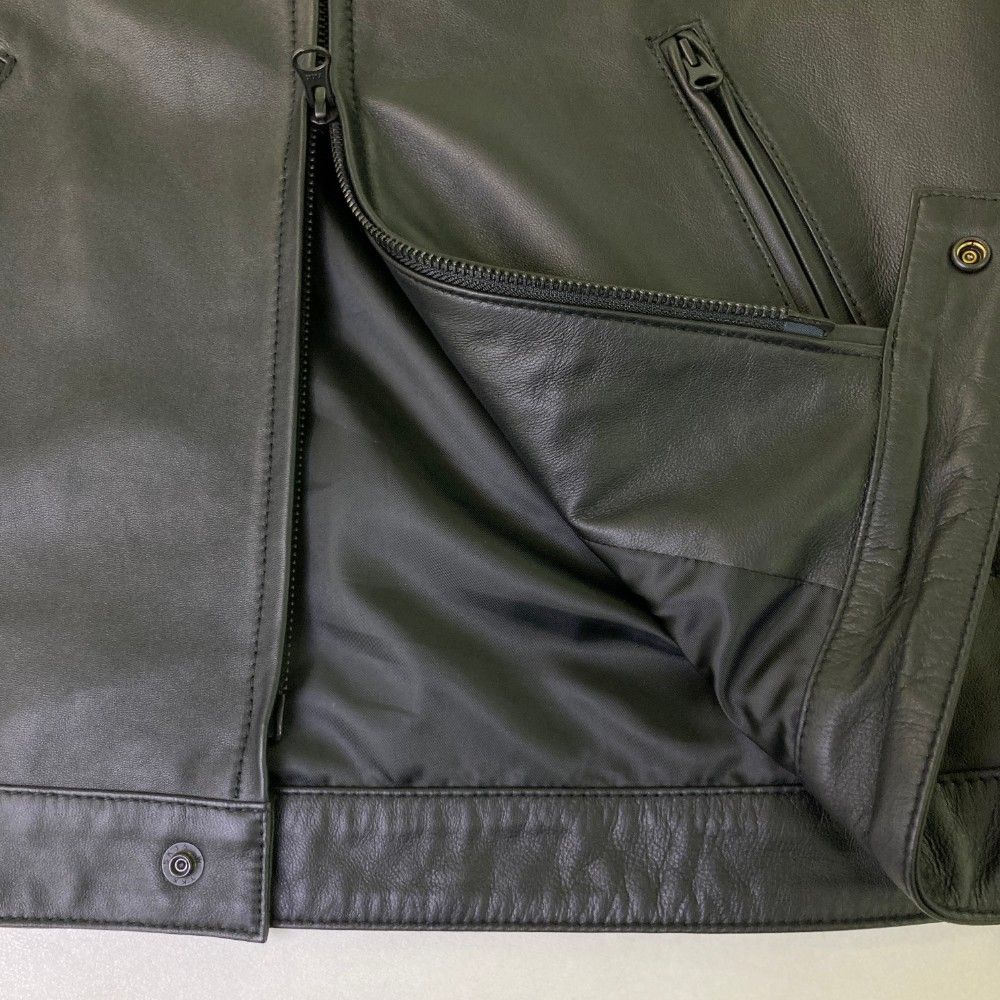 美品　ザダファーオブセントジョージ　黒一色　ダブルライダースジャケット　サイズＭ 2025年最新】The DUFFER of ST.GEORGE メンズ レザージャケット