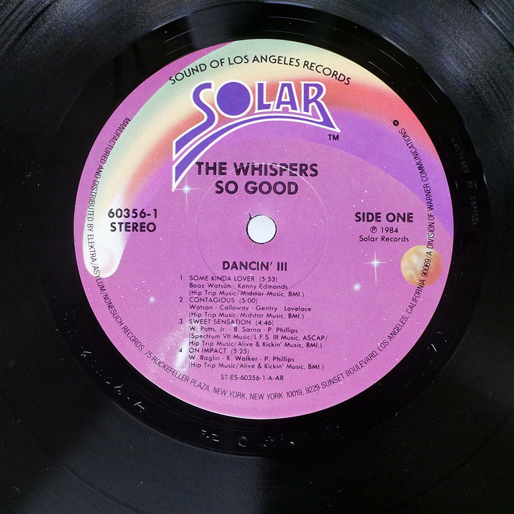 米 US盤 WHISPERS/SO GOOD/SOLAR 603561 LP - メルカリ