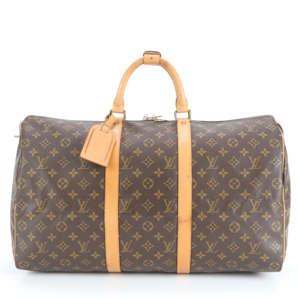 ルイヴィトン モノグラム キーポル 50 M41426 レザー ボストン バッグ 出張 旅行 トート ビジネス 紳士 A4 メンズ RRE CU22-1