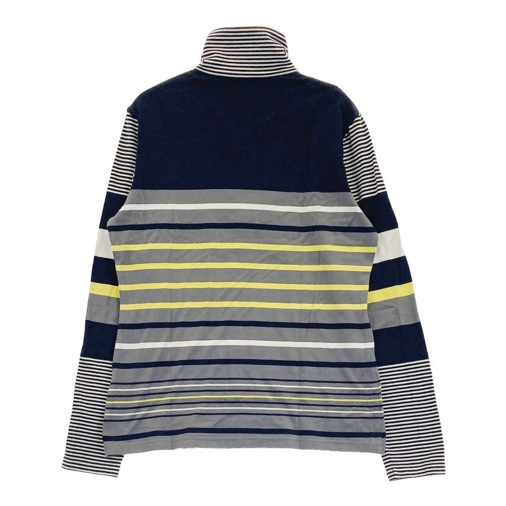 LANVIN SPORT 長袖　ボーダー　ハーフジップ　ゴルフ　サイズ40 薄手 サイズ：38 LANVIN SPORT ランバン スポール ハーフジップ 長袖Tシャツ