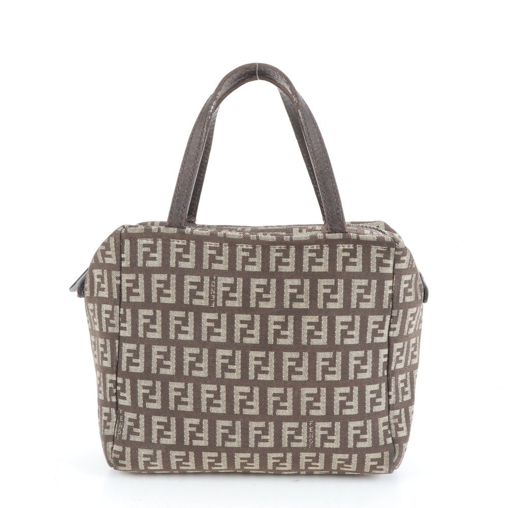 ✨️極美品✨　FENDI ズッキーノ　ハンドバッグ　トートバッグ　キャンバス 極美品✨ FENDI フェンディ ズッキーノ レザー キャンバス トート