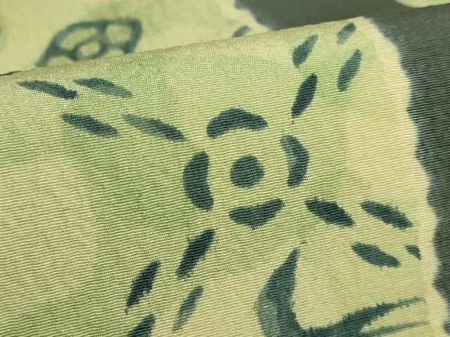 平和屋本店□極上 摺型友禅 京都 多ち花 九寸名古屋帯 枝花文 燕 逸品