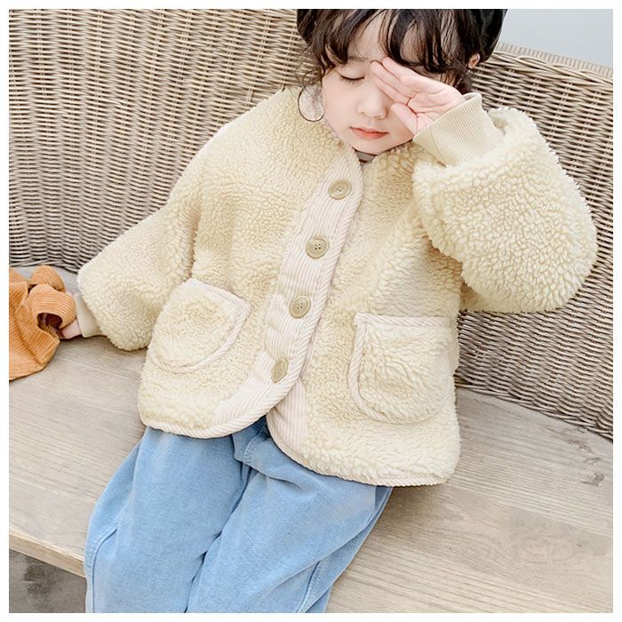 ☆ 80cm ☆ ボアジャケット 女の子 可愛い coat22 ボアジャケット 子供