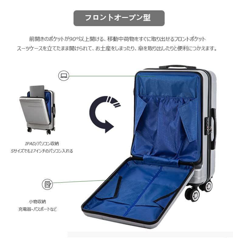 新着商品】フロントオープン型 コロコロバック suitcase キャリー