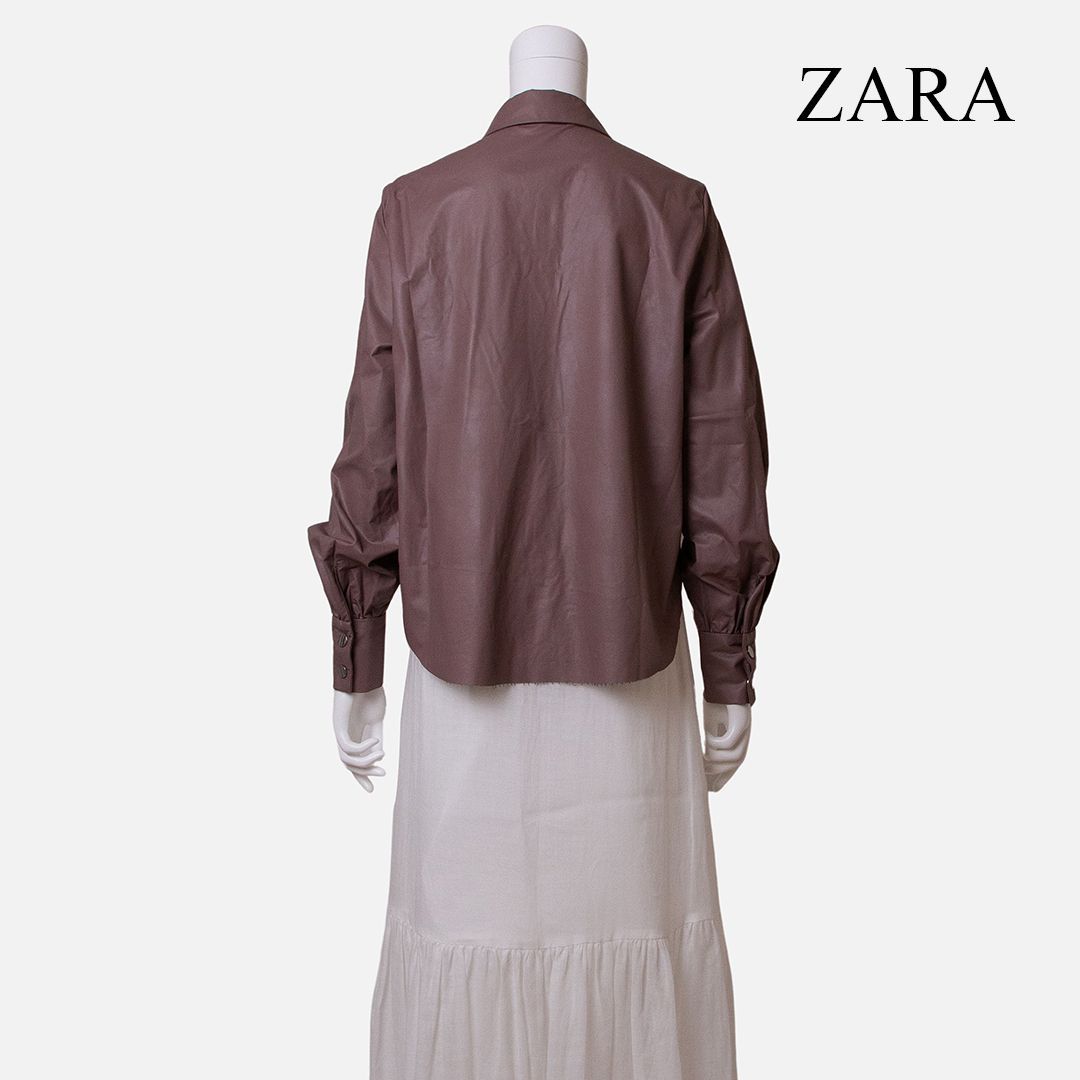 ZARA / フェイクレザートップス / Size M - 限定クーポン有：ファスト