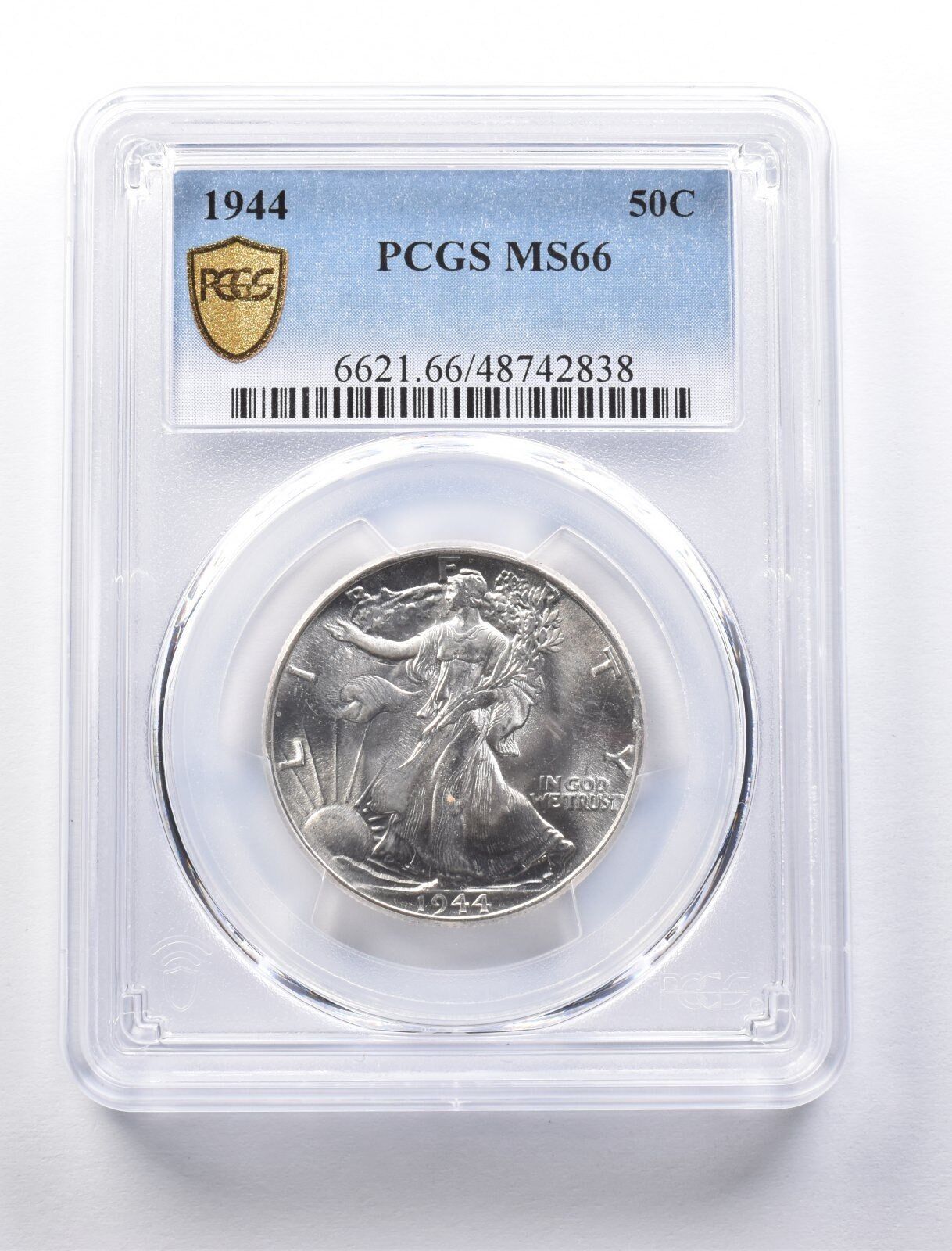 1944年ウォーキング リバティ ハーフダラー MS66 PCGS ミントエラー 3 00
