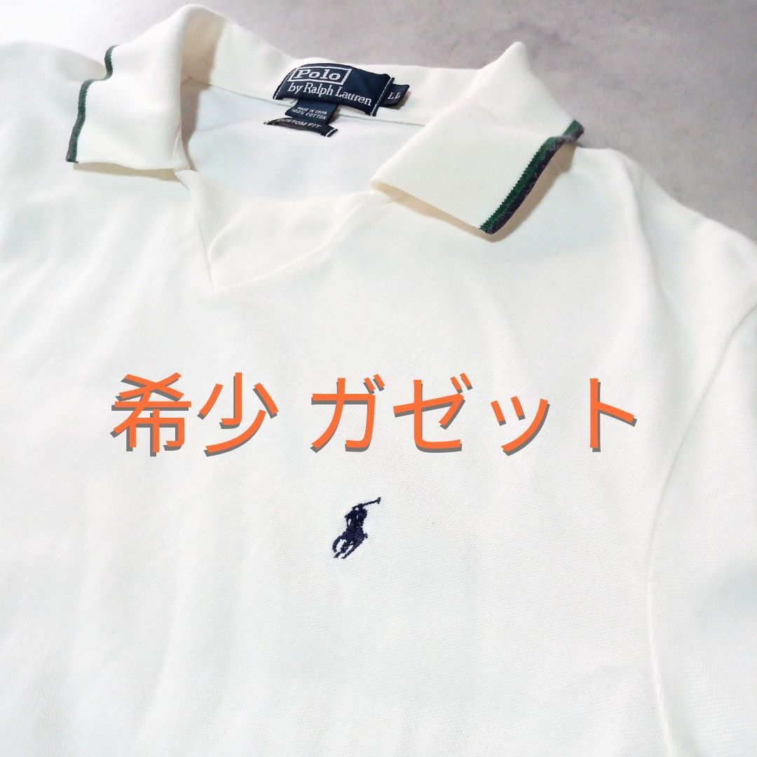 レア・美品】ポロラルフローレン ポロシャツ 白 ガゼット 変形襟 Polo 
