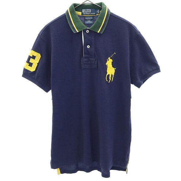 ポロバイラルフローレン ビッグポニー刺繍 半袖 ポロシャツ S ネイビー