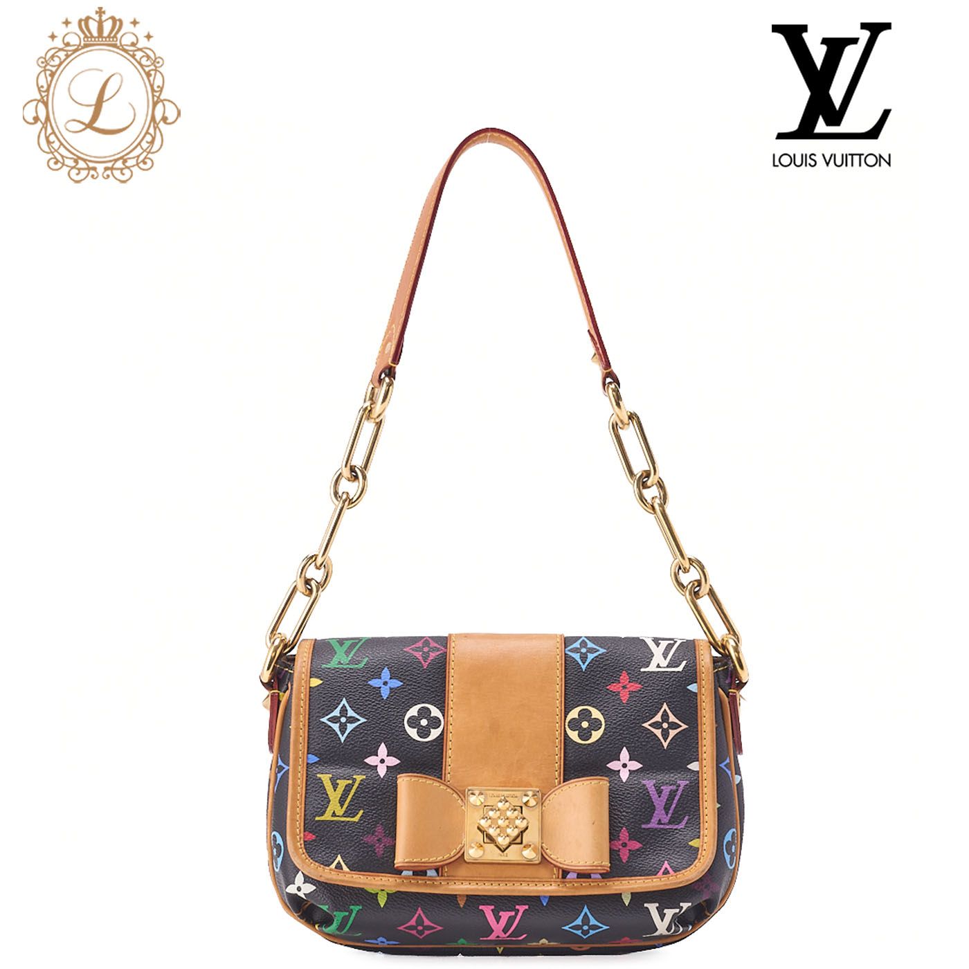 LOUIS VUITTON ルイヴィトン モノグラム マルチカラー パティ M40306 ゴールド金具 ショルダーバッグ 送料無料