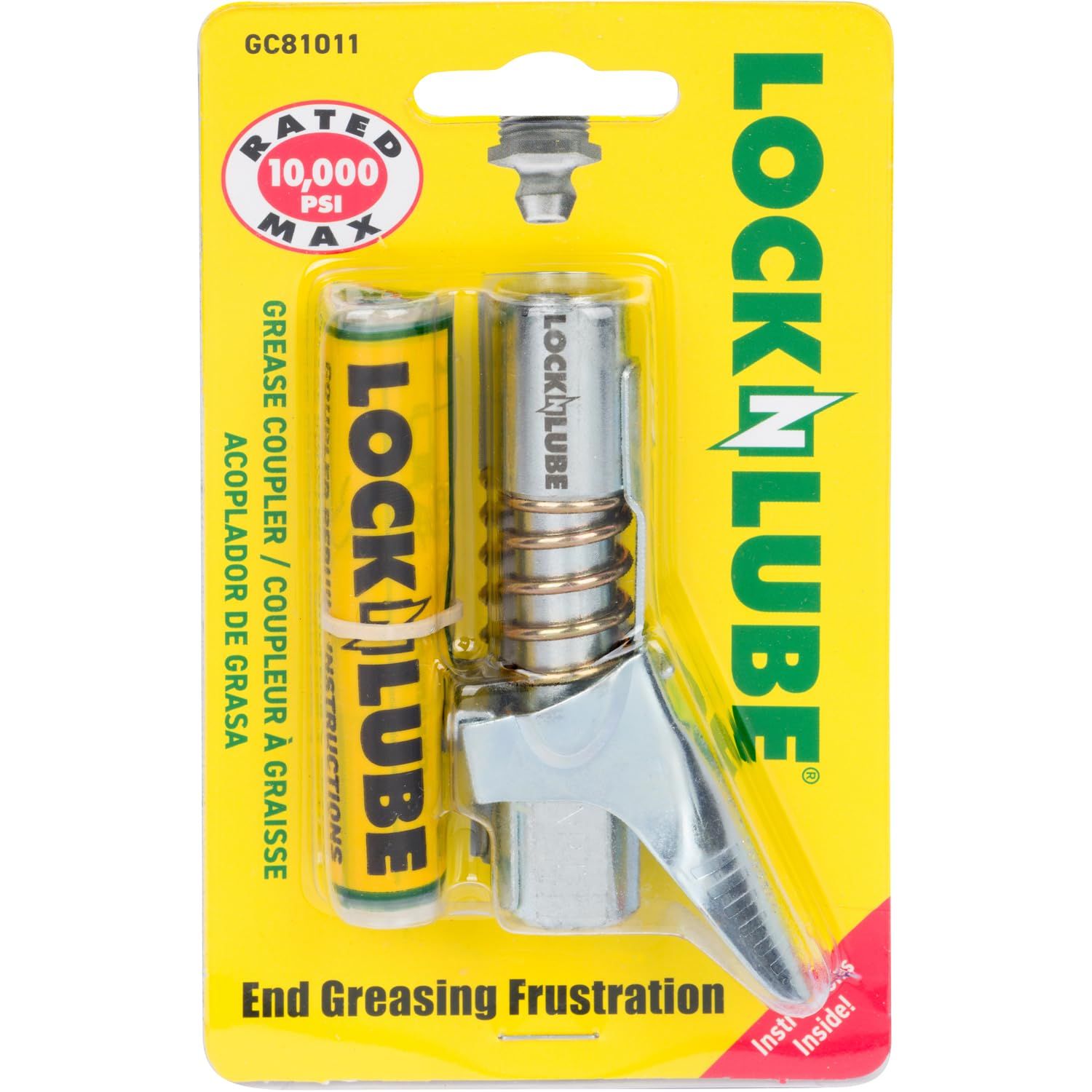 LockNLube グリースガンカプラ–
