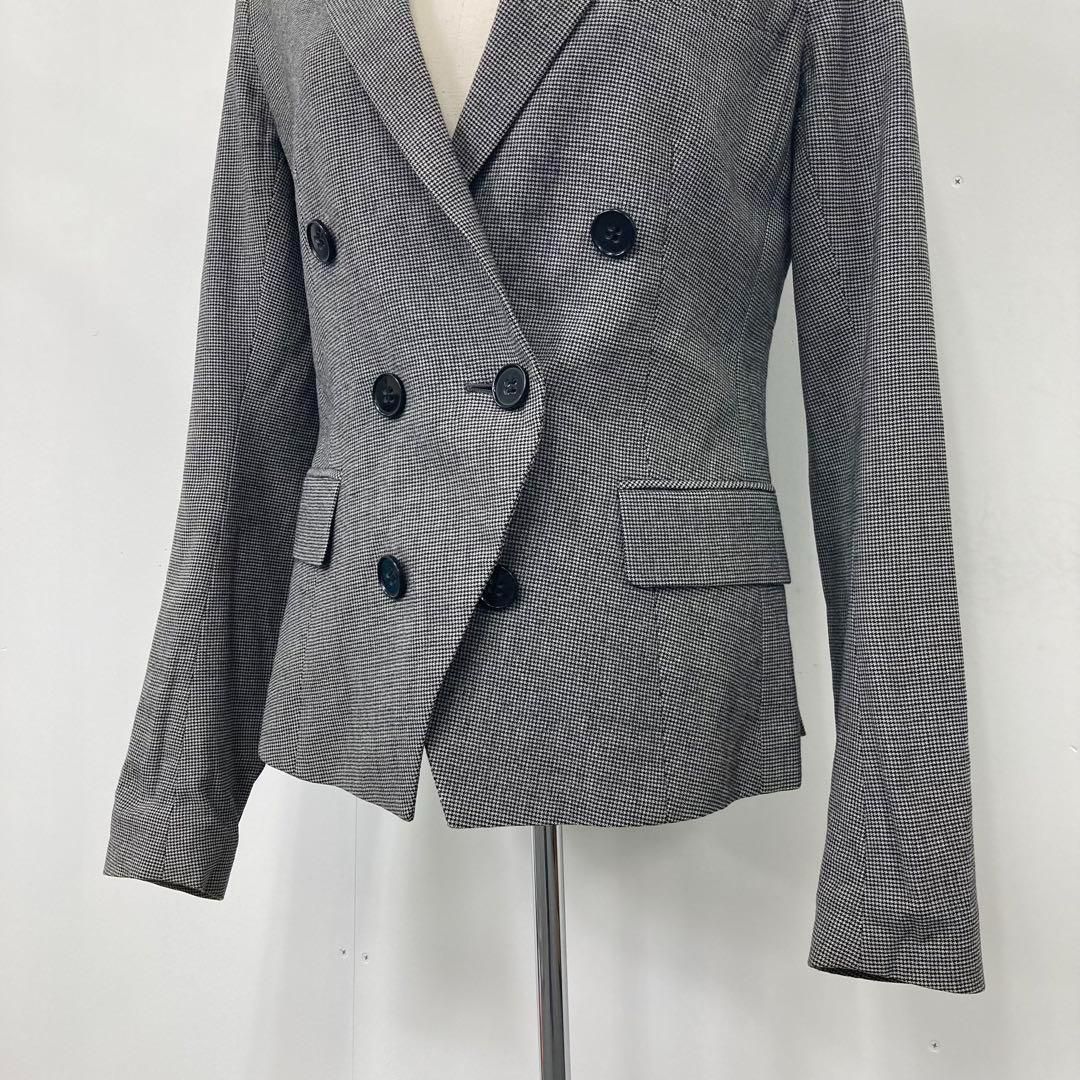 theory セオリー ウール テーラードジャケット グレー サイズ0 theory セオリー ダブル ブレザー テーラード ジャケット ウール 0