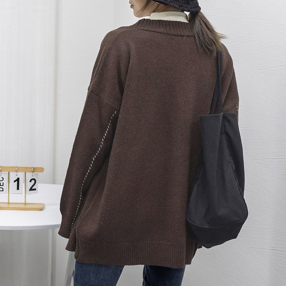 Vネック ニット カーデ 秋服 秋 冬服 冬 カーディガン アウター トップス セーター 羽織り 長袖 ゆったり 大きめ 体型カバー あったか 防寒 無地 シンプル 楽天市場】Vネックカーディガン レディース セーター