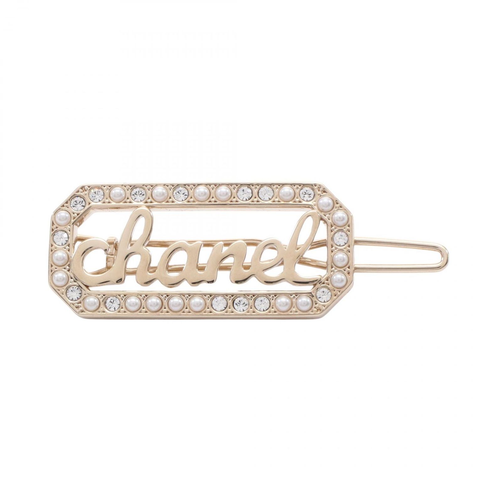 シャネル CHANEL その他アクセサリー ロゴ シャンパンゴールド GP ゴールドメッキ CHANELロゴ ヘアクリップ レディース Used A