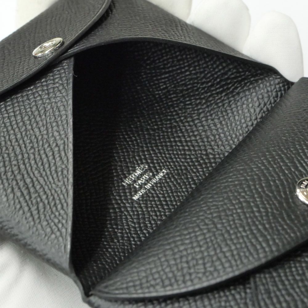 HERMES エルメス コインケース カルヴィデュオ エプソン 黒 W刻印 HERMES エルメス コインケース カルヴィデュオ CALVI DUO