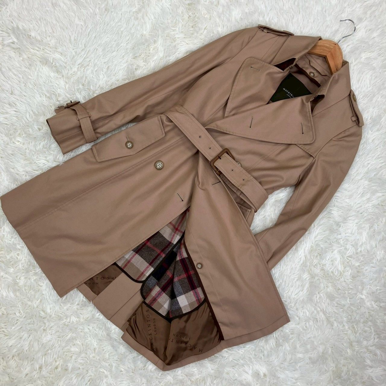 マッキントッシュロンドン トレンチコート ライナー付き ベルト付き