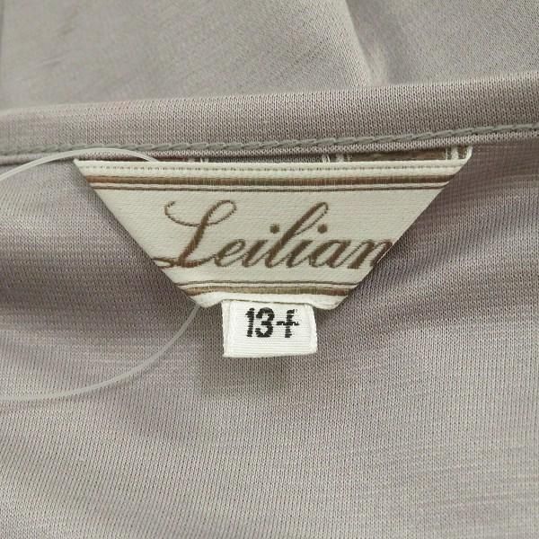 snc レリアン Leilian カットソー 13+ グレー 半袖 ライン
