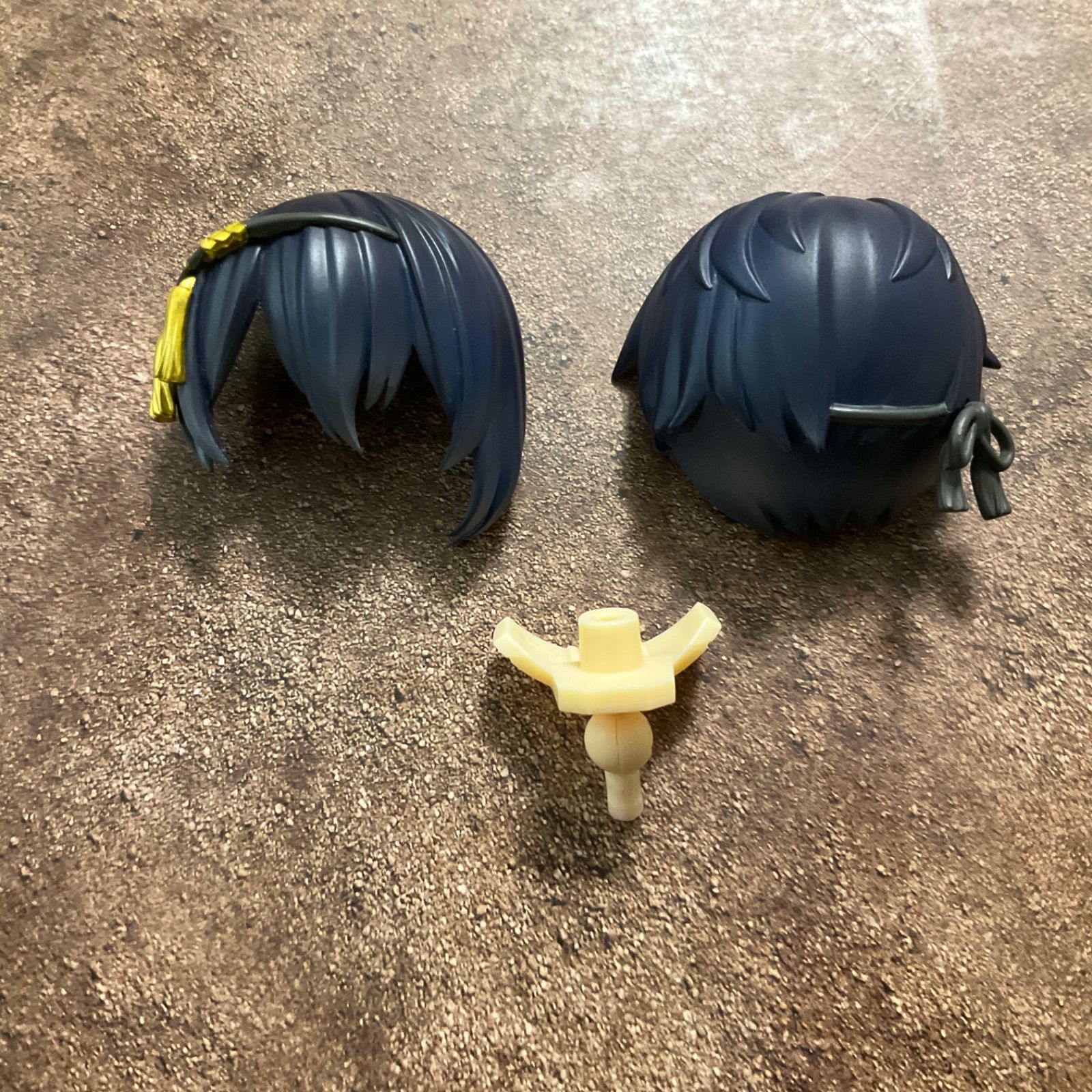 現状品　ねんどろいど 三日月宗近 刀剣乱舞-ONLINE- 髪パーツ　ヘアパーツ　男の子　黒髪　青髪　短髪