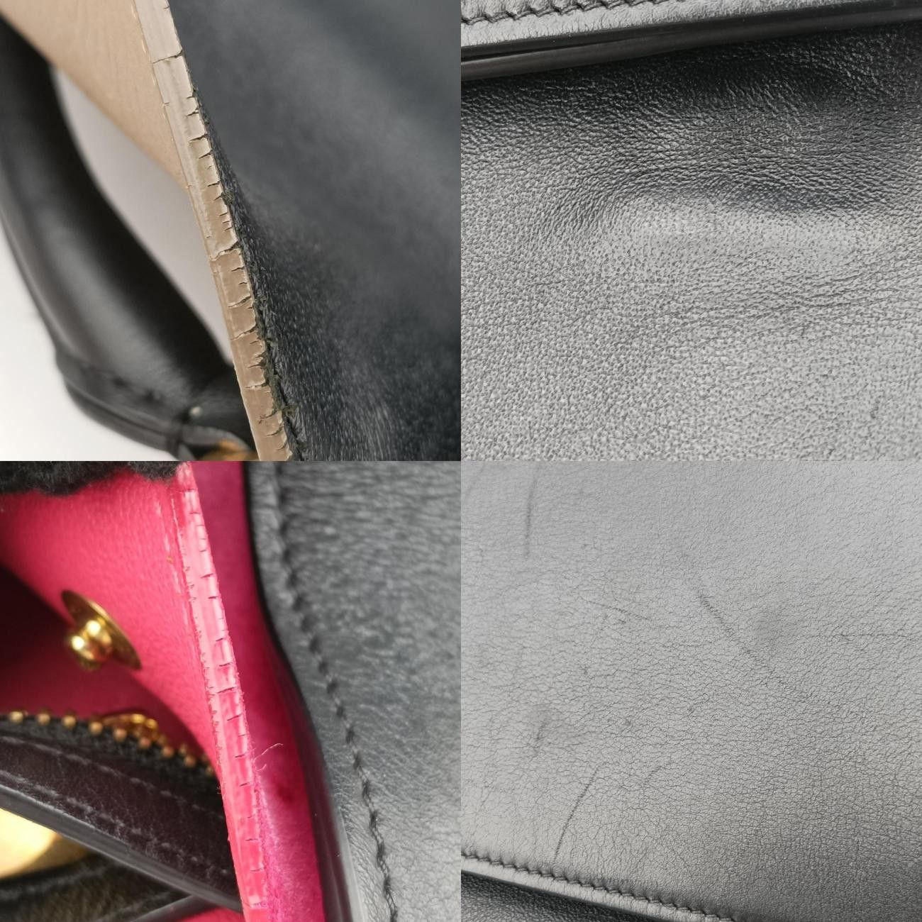 セリーヌCelineトラペーズスモールベージュ×ブラック×ピンクスエード×レザーS-CU-5114