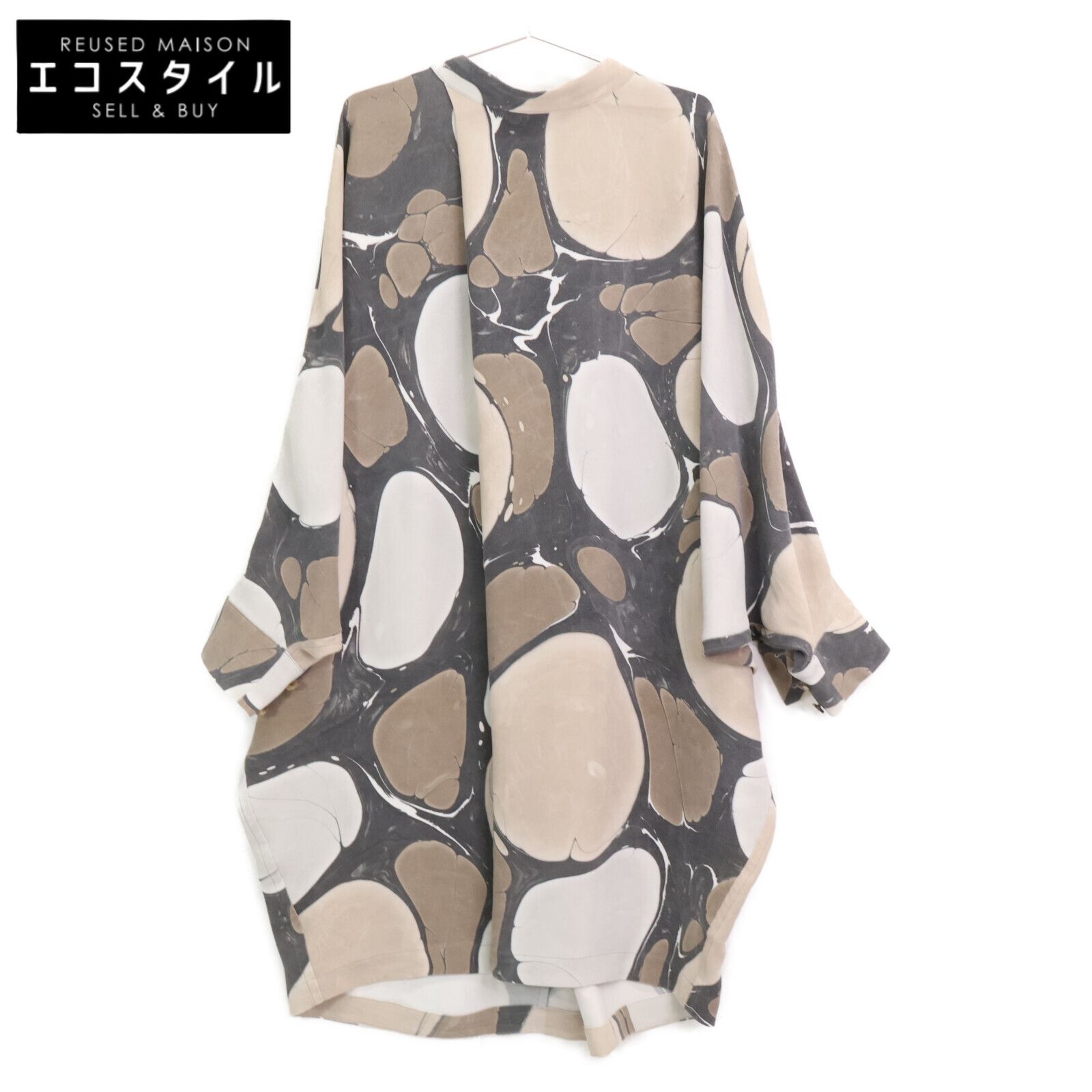 ISSEY MIYAKE イッセイミヤケ IM13FH012 総柄 イカコート バンダナ付 2