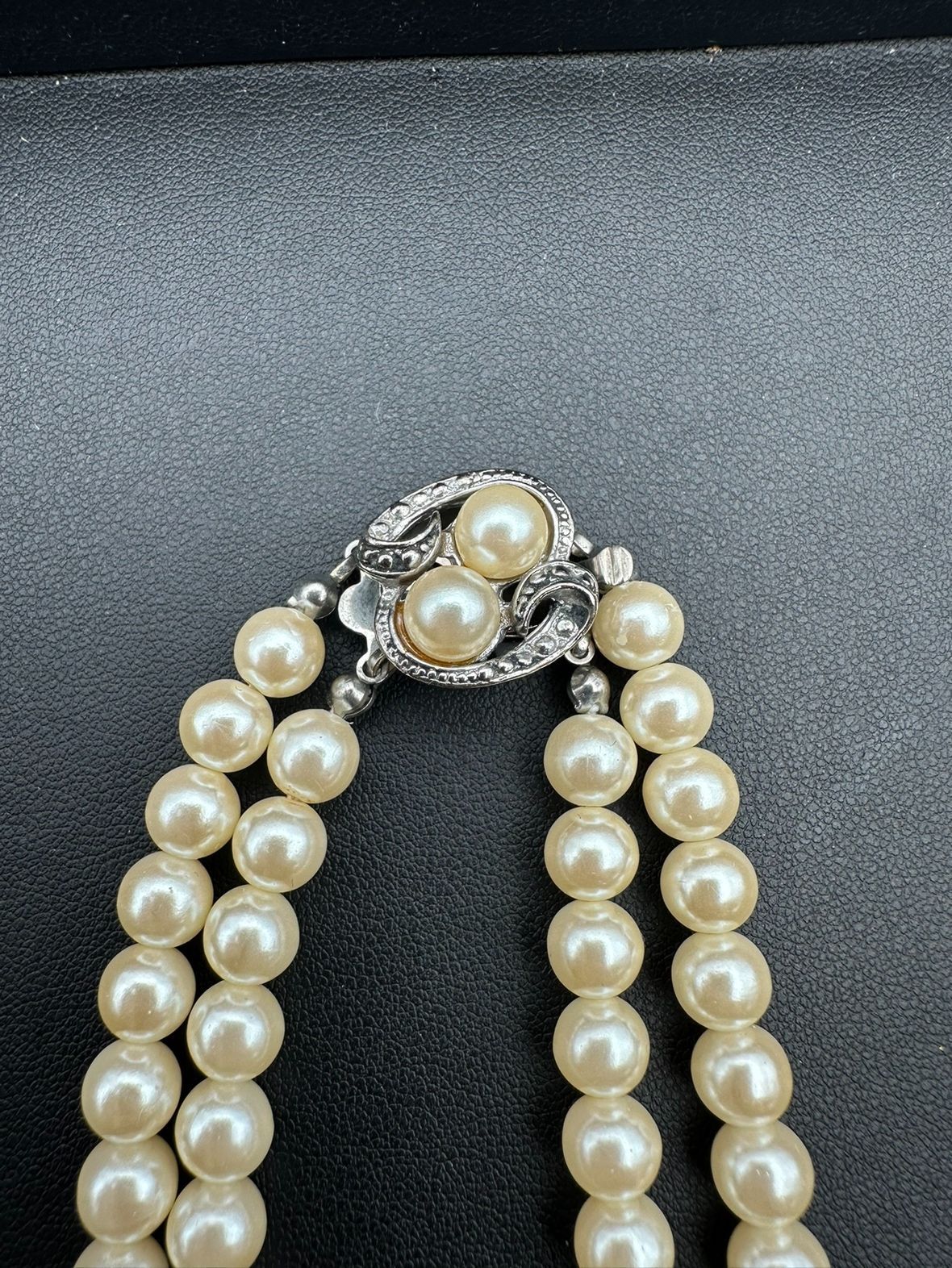 美品】ホワイトパール 2連 ブルーイッシュグレー アヤコ風 磁気  