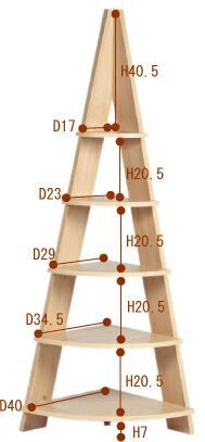  コーナーラック W 57×D 40×H 137 ナチュラル パイプ車庫 カーポート ガレージ