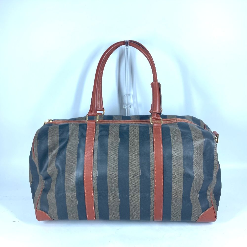 FENDI フェンディ ボストンバッグ ペカン レザー/PVC - メルカリ