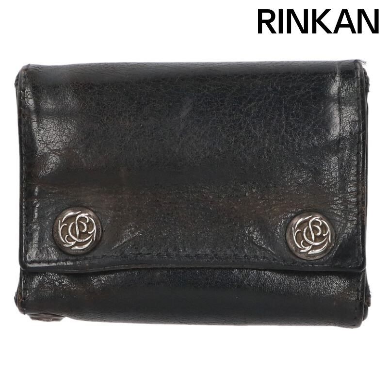 クロムハーツ 3FOLD/3フォールド フレアボタンレザーウォレット
