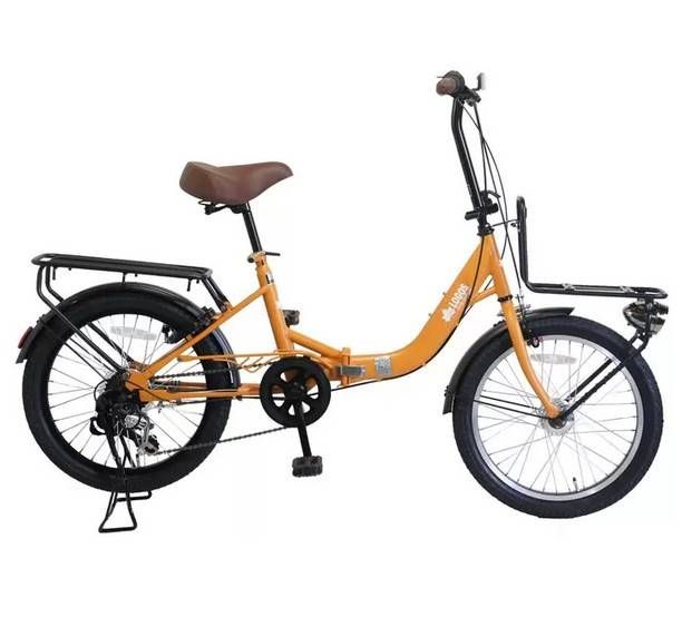 ロゴス 20インチ 折り畳み自転車 LG-20FD オレンジ 7643