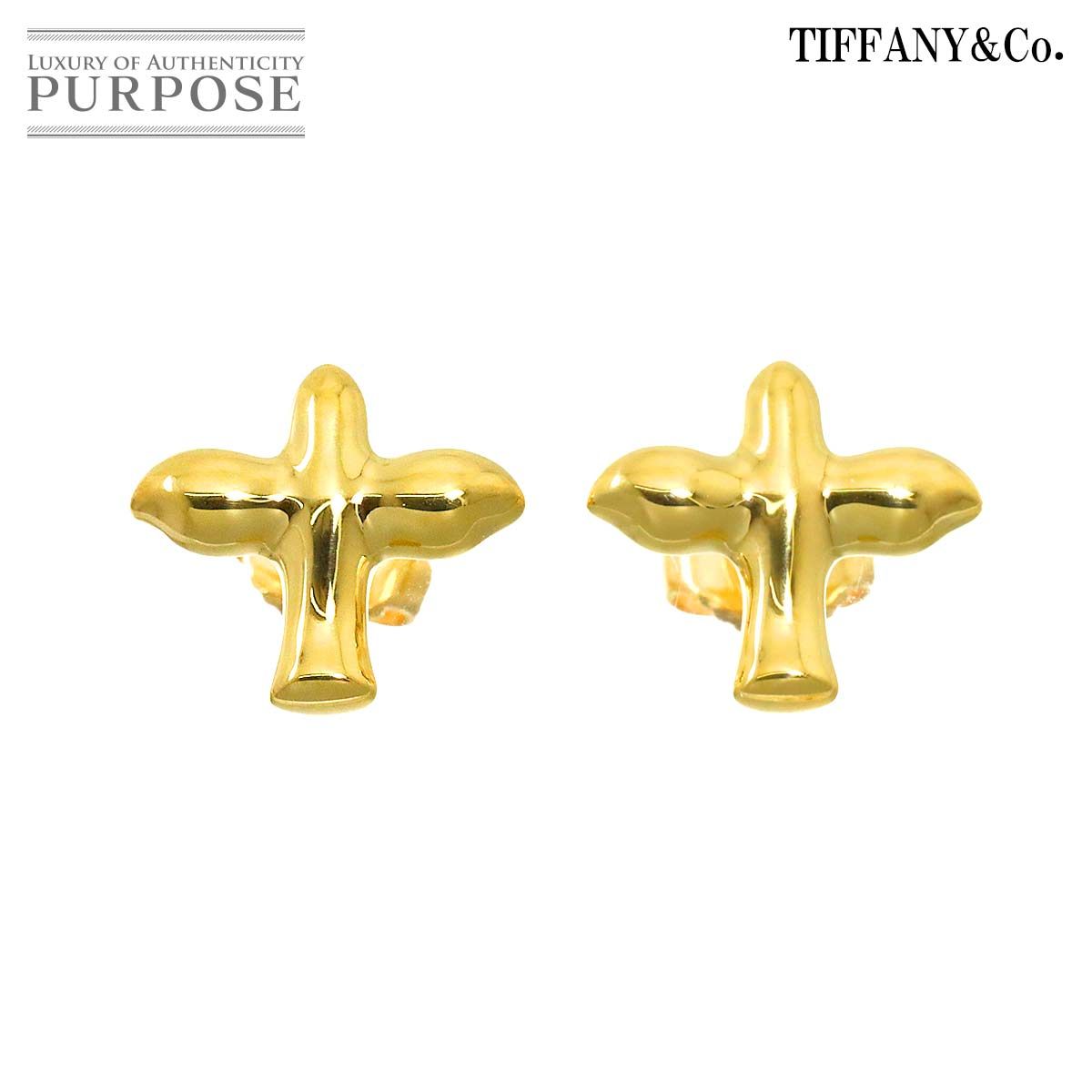 Tiffany & Co. バードクロス ピアス ティファニー TIFFANY&Co. バード クロス ピアス K18 YG