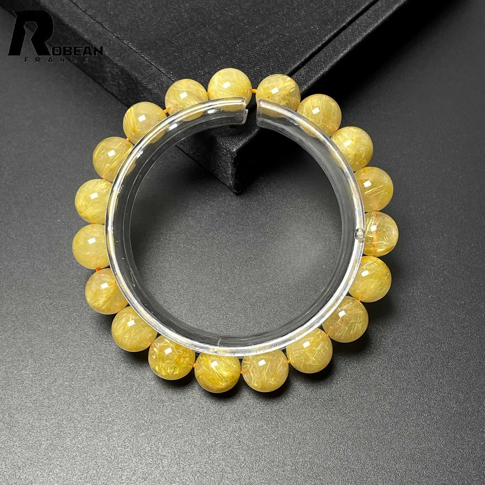 レア EU製 定価12万円☆ROBEAN・タイチンルチル☆黄金針水晶 ゴールド