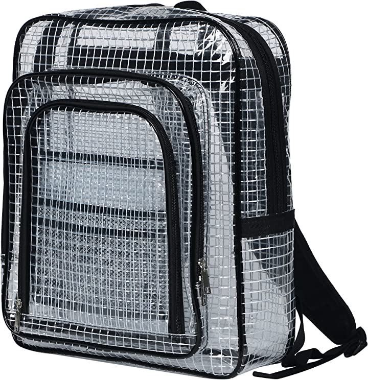 SUBETE エンジニアバッグ 透明バッグ クリアバッグ 多収納 ブラック( 多収納 ブラック)