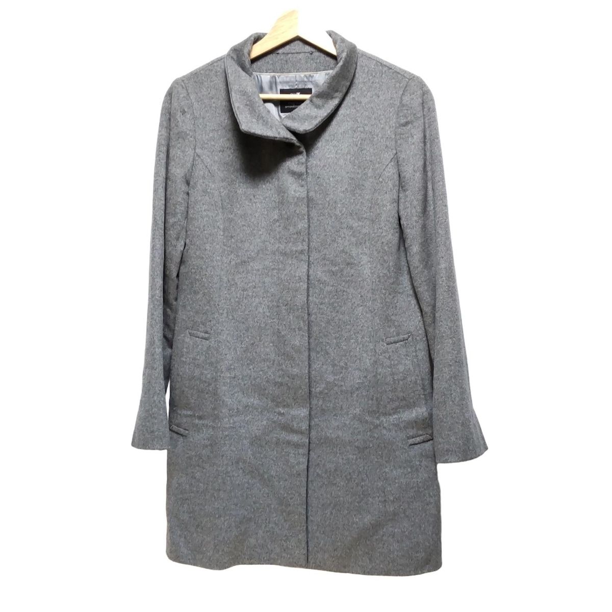 23区 ニジュウサンク コート サイズ38 M レディース - グレー 長袖 カシミヤ 秋 冬