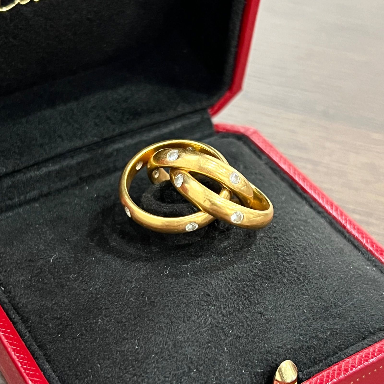 希少商品]Cartier カルティエ トリニティ ダイヤ 750 コンステ