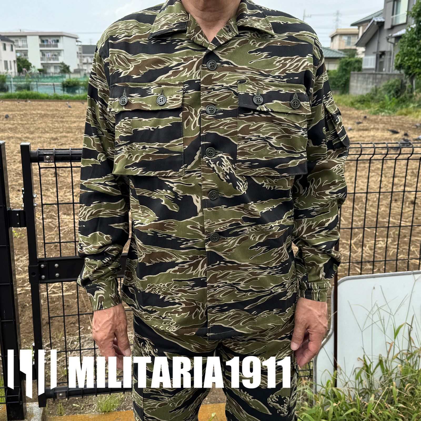 MILITARIA 1911自社製 ゴールドタイガーストライプ シャツ 精密復刻品 タイガーストライプ - メルカリ