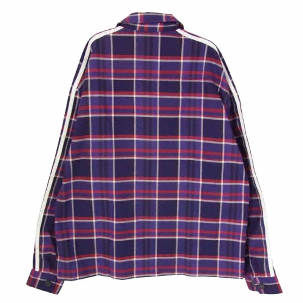 adidas アディダス JG1334 Korn Overshirt Plaid Purple Jacket