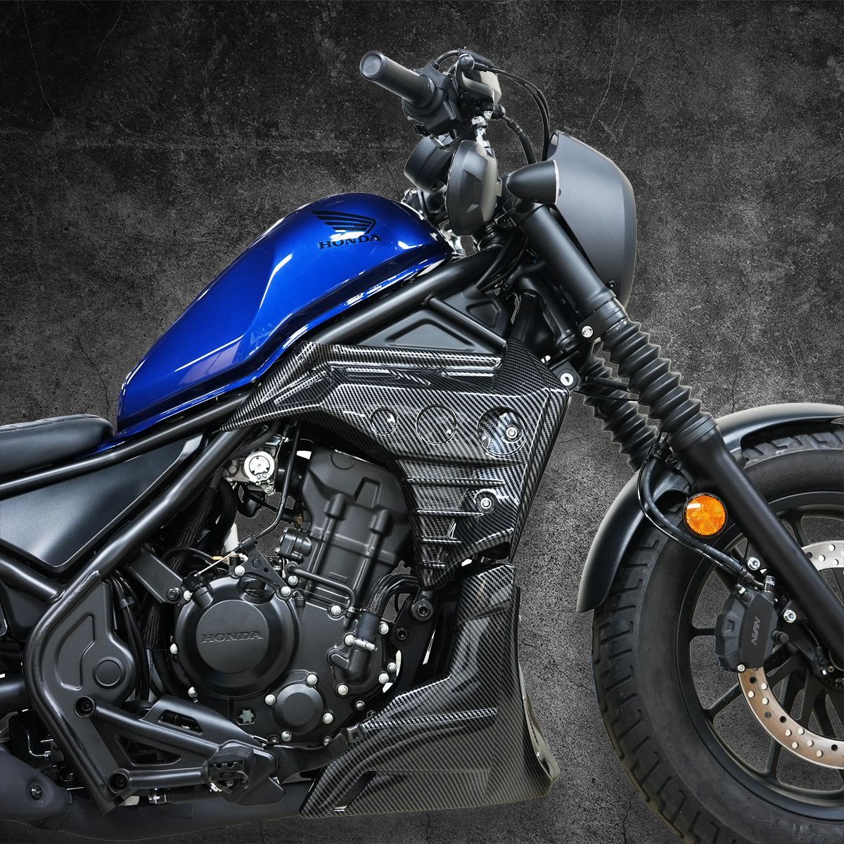 レブル250 (2017~2022) エンジンカウル エンジンカバー カーボン