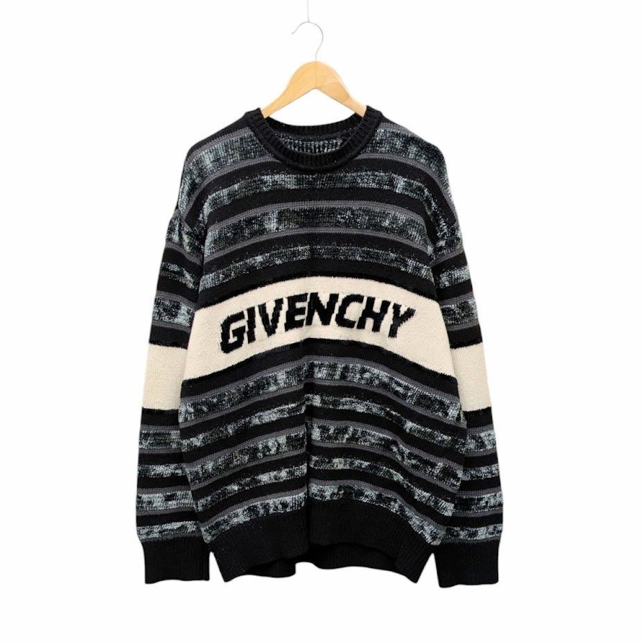 GIVENCHY (ジバンシィ) ロゴストライプニットセーター