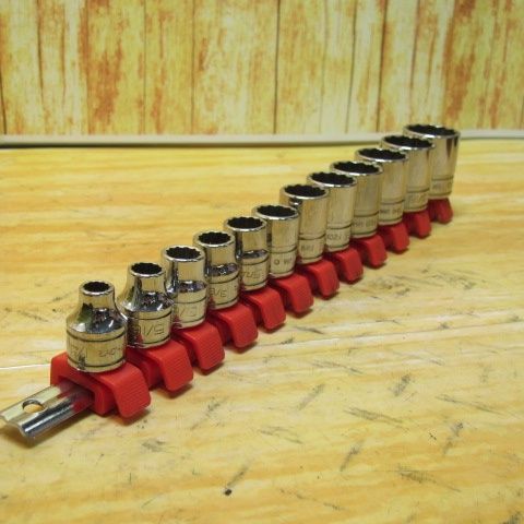 【中古】スナップオン Snap-on F081～F281 インチソケット 11点セット １/4～7/8【ハンズクラフト佐賀】 ▽Snap-on（スナップオン）3/8dr.インチソケット12点セット【1/4~7/8