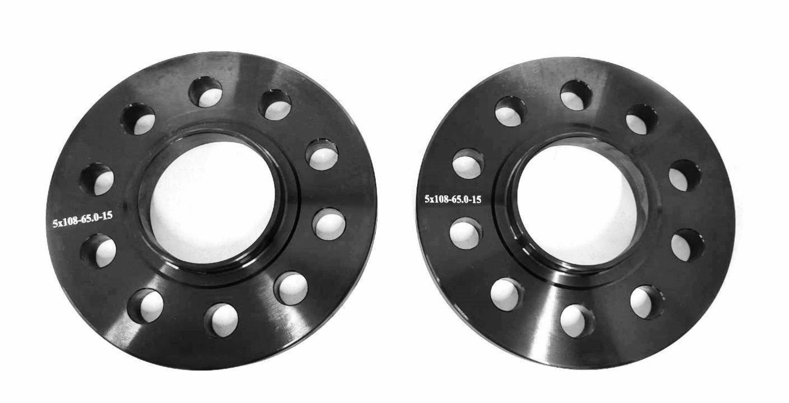 VOLVO ボルボ 63.4mmハブ V70 2007年～ブラックボルト10本（長さ変更可）＆スペーサー PCD108 ハブ付き20mm厚(ハブ高18mm以下に適合) ハブ一体型 厚み25mm PCD108 × 5H ハブ径 63.4mm M12 × P1.5