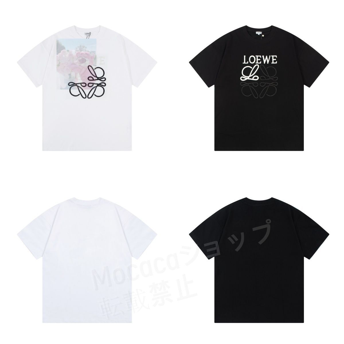 LOEWE ロゴ刺繍 半袖Tシャツ LOEWE トレンド大人気夏スペル