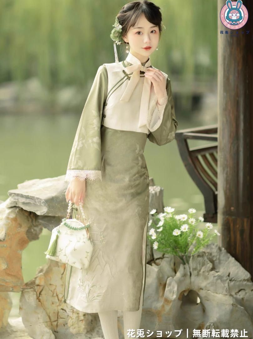 HF-219レトロ中華風漢服 レディース 日常ドレス 撮影用コスプレ衣装 美しい刺繍